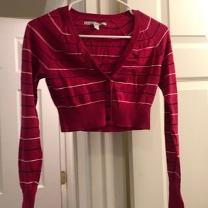 Never worn striped crop cardigan